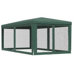 Berkfield Home Party Tent with 6 Mesh Sidewalls Green 3x6 m HDPE - thumbnail 5