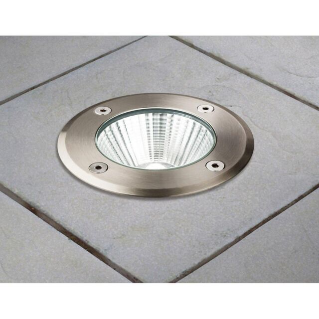 Netlighting Integrated LED Outdoor Recessed Ground Light Stainless Steel IP67 in White