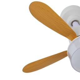 Living and Home Nordic Style 5-Blade Ceiling Fan with Light in White - thumbnail 7