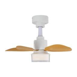 Living and Home Nordic Style 5-Blade Ceiling Fan with Light in White - thumbnail 4