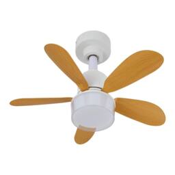 Living and Home Nordic Style 5-Blade Ceiling Fan with Light in White - thumbnail 9