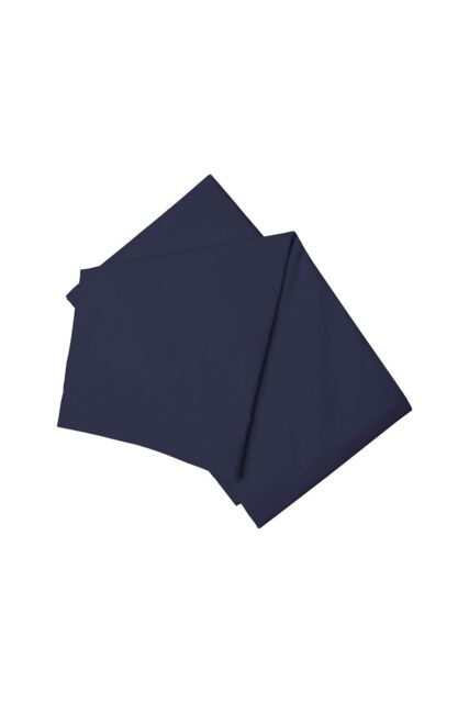 Belledorm Easy Care 200 Thread Count Cotton Polyester Percale Flat Sheet in Navy - Size: King - image 1