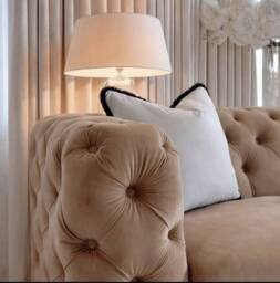 Sofaya Monaco Chesterfield Velvet Cushions Sofa 2 Seater Couch in Light Brown - thumbnail 5