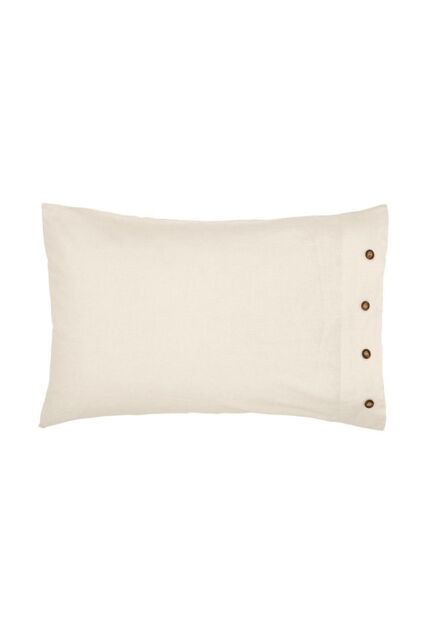 Morris & Co 'Pure Linen Cotton' Standard Pillowcase in White - Size: Standard Pillow Case - image 1