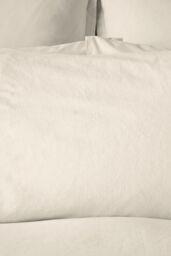 Morris & Co 'Pure Linen Cotton' Standard Pillowcase in White - Size: Standard Pillow Case - thumbnail 2