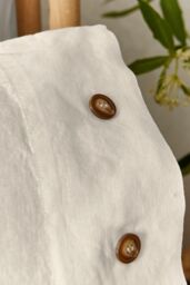 Morris & Co 'Pure Linen Cotton' Standard Pillowcase in White - Size: Standard Pillow Case - thumbnail 3