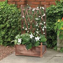EONLION Wooden Garden Planter Trellis Indoor Patio in Brown - Size: 100g - thumbnail 3