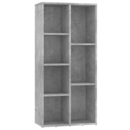 Berkfield Home Book Cabinet Concrete Grey 50x25x106 cm Engineered Wood - Size: 50 x 25 x 106 cm - thumbnail 2