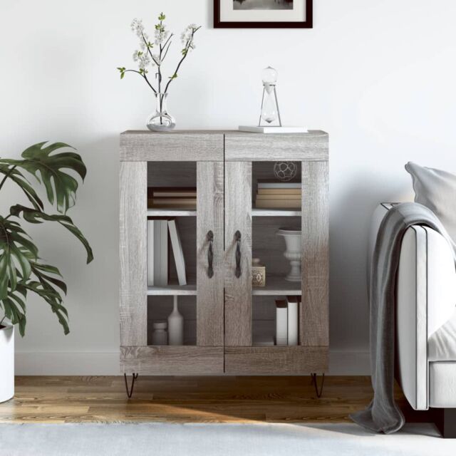 Berkfield Home Sideboard Grey Sonoma 69.5x34x90 cm Engineered Wood - image 1