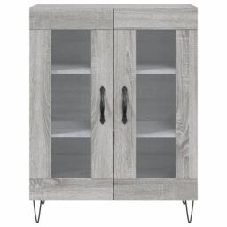 Berkfield Home Sideboard Grey Sonoma 69.5x34x90 cm Engineered Wood - thumbnail 5