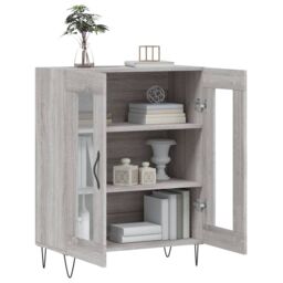 Berkfield Home Sideboard Grey Sonoma 69.5x34x90 cm Engineered Wood - thumbnail 4