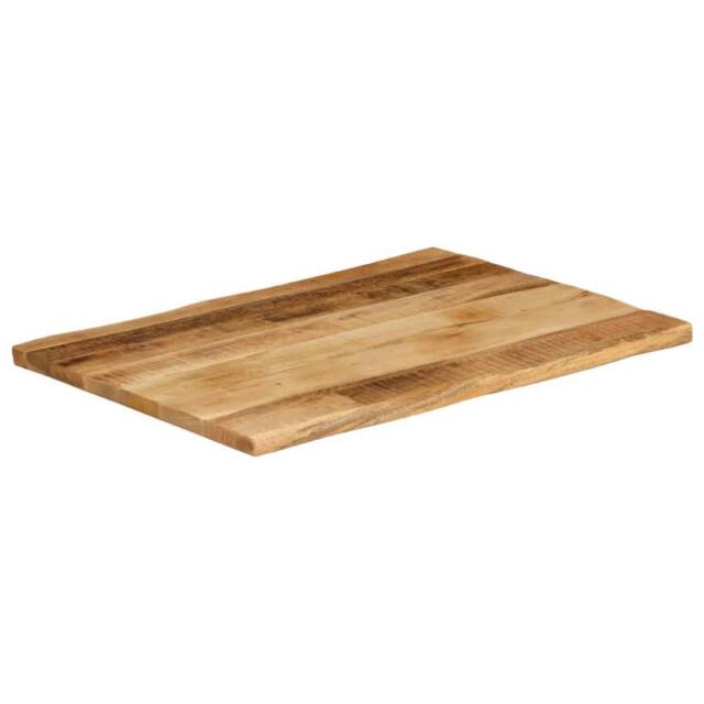 Berkfield Home Table Top Live Edge 90x60x3.8 cm Solid Wood Rough Mango in Brown - image 1