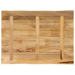 Berkfield Home Table Top Live Edge 90x60x3.8 cm Solid Wood Rough Mango in Brown - thumbnail 5