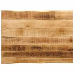 Berkfield Home Table Top Live Edge 90x60x3.8 cm Solid Wood Rough Mango in Brown - thumbnail 2