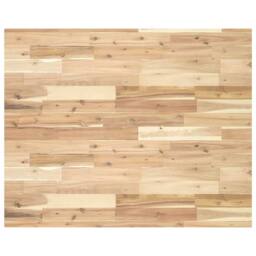 Berkfield Home Desk Top Untreated 100x80x4 cm Solid Wood Acacia in Brown - Size: 100 x 80 x 4 cm - thumbnail 2