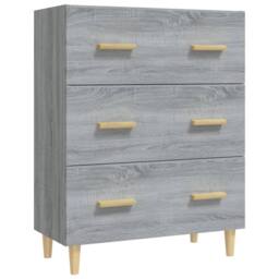 Berkfield Home Sideboard Grey Sonoma 70x34x90 cm Engineered Wood - Size: 70 x 34 x 90 cm - thumbnail 3