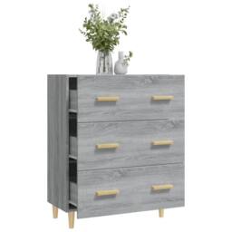 Berkfield Home Sideboard Grey Sonoma 70x34x90 cm Engineered Wood - Size: 70 x 34 x 90 cm - thumbnail 7