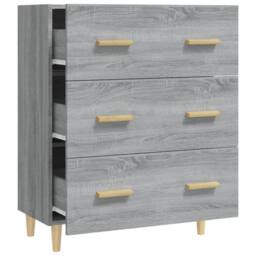 Berkfield Home Sideboard Grey Sonoma 70x34x90 cm Engineered Wood - Size: 70 x 34 x 90 cm - thumbnail 5