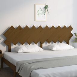 Berkfield Home Bed Headboard Honey Brown 196x3x80.5 cm Solid Wood Pine - thumbnail 3