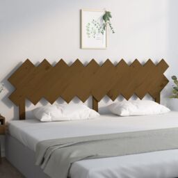 Berkfield Home Bed Headboard Honey Brown 196x3x80.5 cm Solid Wood Pine - thumbnail 1