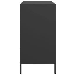 Berkfield Home Sideboard¬†Black 68x39x73.5 cm Cold-rolled Steel in Black - thumbnail 6