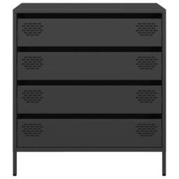 Berkfield Home Sideboard¬†Black 68x39x73.5 cm Cold-rolled Steel in Black - thumbnail 5