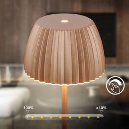 BRILONER LED Floor Lamp Free Standing Warm Light Reading USB-C 8W Dimmer 1240mm in Brown - thumbnail 6