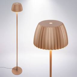 BRILONER LED Floor Lamp Free Standing Warm Light Reading USB-C 8W Dimmer 1240mm in Brown - thumbnail 4