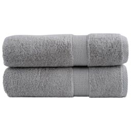 Berkfield Home Premium Hand Towels SOLUND 2pcs Grey 50x100cm 600gsm - thumbnail 1