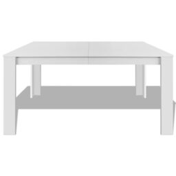 Berkfield Home Dining Table 140x80x75 cm White - Size: 140 x 80 x 75 cm - thumbnail 3