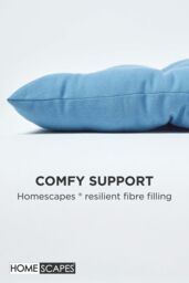 Homescapes Garden Bench Cushion Luxury 3 Seater Cotton Indoor Outdoor Pad, 143 x 48cm in Blue - Size: 143 x 48 cm - thumbnail 4