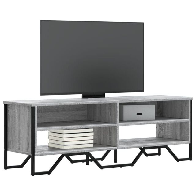Berkfield Home TV Cabinet Grey Sonoma 122x34x41 cm Engineered Wood - Size: 122 x 34 x 41 cm - image 1