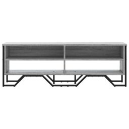 Berkfield Home TV Cabinet Grey Sonoma 122x34x41 cm Engineered Wood - Size: 122 x 34 x 41 cm - thumbnail 4