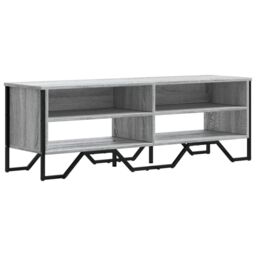 Berkfield Home TV Cabinet Grey Sonoma 122x34x41 cm Engineered Wood - Size: 122 x 34 x 41 cm - thumbnail 2