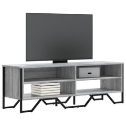 Berkfield Home TV Cabinet Grey Sonoma 122x34x41 cm Engineered Wood - Size: 122 x 34 x 41 cm - thumbnail 1