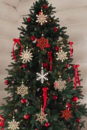 Neel Blue Rustic Christmas Wooden Snowflake Ornaments - 18pcs - thumbnail 5