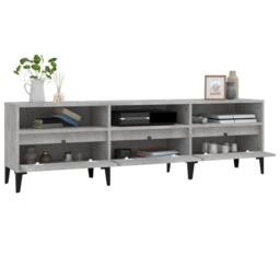 Berkfield Home TV Cabinet Concrete Grey 150x30x44.5 cm Engineered Wood - thumbnail 5