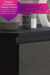 FWStyle 7 Drawer High Gloss Black Merchant Chest Of Drawers - Stora - thumbnail 4