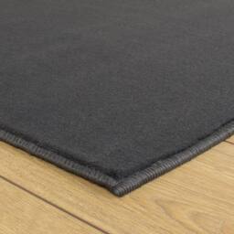 runrug Dark Grey Plain Long Hallway Carpet Runner - Size: 70 cm x 420 cm - thumbnail 2