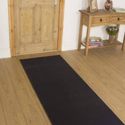 runrug Dark Grey Plain Long Hallway Carpet Runner - Size: 70 cm x 420 cm - thumbnail 5
