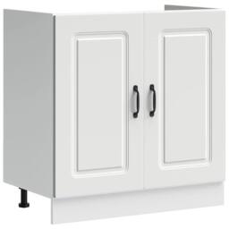 Berkfield Home Sink Base Cabinet Kalmar White 80x46x81.5 cm Engineered Wood - thumbnail 2