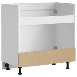 Berkfield Home Sink Base Cabinet Kalmar White 80x46x81.5 cm Engineered Wood - thumbnail 6