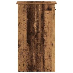 Berkfield Home Computer Tower Stand with Drawer Old Wood 35x45x77 cm in Brown - Size: 35 x 45 x 77 cm - thumbnail 6