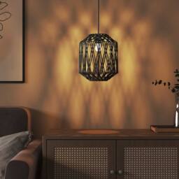 Berkfield Home Lamp Shade Black √ò23x28 cm Iron & Paper - Size: 23x28 cm - thumbnail 5