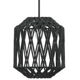 Berkfield Home Lamp Shade Black √ò23x28 cm Iron & Paper - Size: 23x28 cm - thumbnail 7