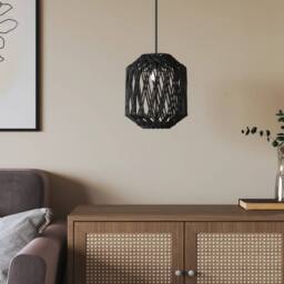 Berkfield Home Lamp Shade Black √ò23x28 cm Iron & Paper - Size: 23x28 cm - thumbnail 4