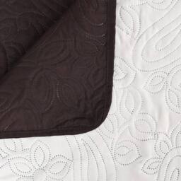 Berkfield Home Decorative Double-sided Quilted Bedspread 220x240 cm Cream & Brown in Dark Brown - thumbnail 4