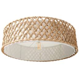 Wyld and Coco Natural Paper Rope Plaited Pendant Lamp Boho Lighting Dining - thumbnail 6