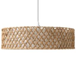 Wyld and Coco Natural Paper Rope Plaited Pendant Lamp Boho Lighting Dining - thumbnail 2