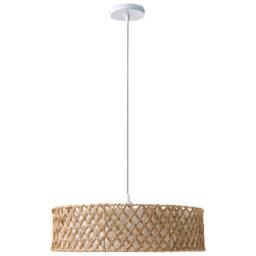Wyld and Coco Natural Paper Rope Plaited Pendant Lamp Boho Lighting Dining - thumbnail 4